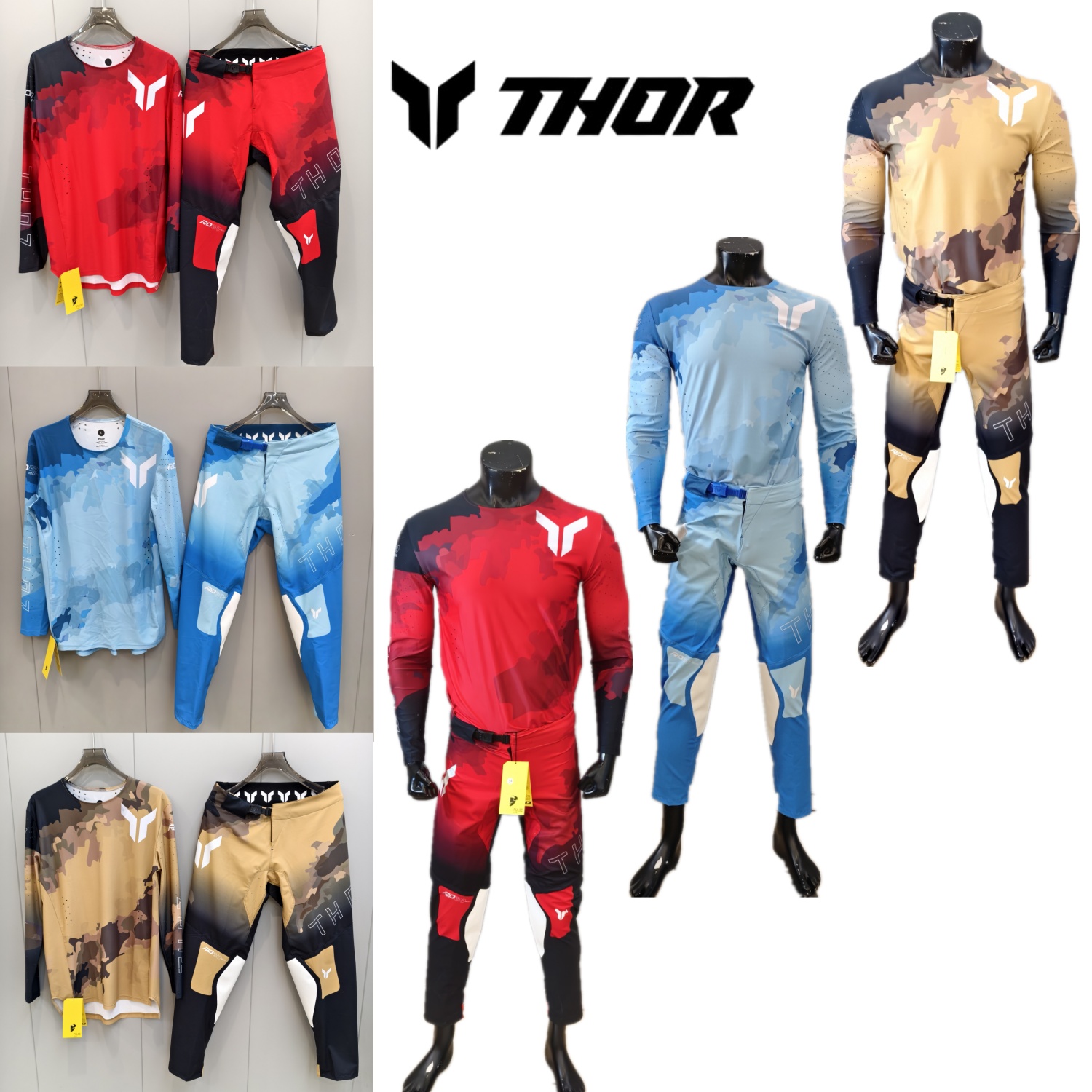 Motorcycle Gear Bundle - THOR Motocross Gear Set MX Off