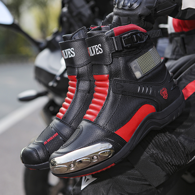 JG.WOLVES Leather Biker Shoes  - Motorcycle Gear For Woman recension och pris