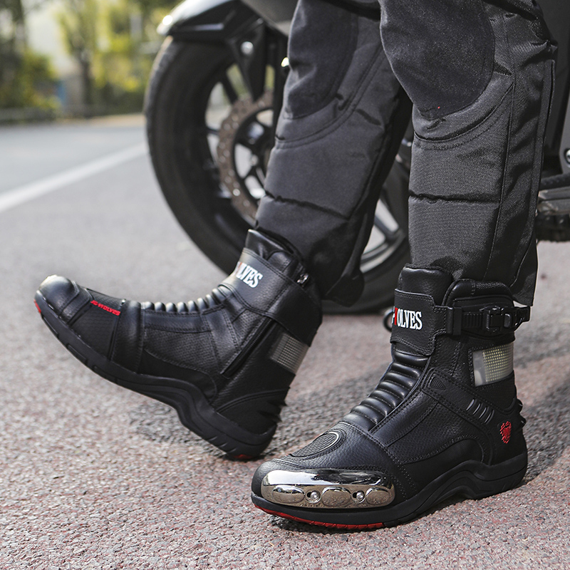 JG.WOLVES Leather Biker Shoes  - Motorcycle Gear For Woman recension och pris