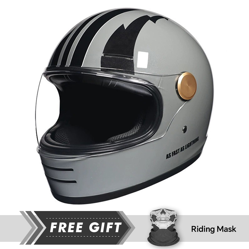 DOT Approved Retro Leather Ful - Motorcycle Gear In Store recension och pris