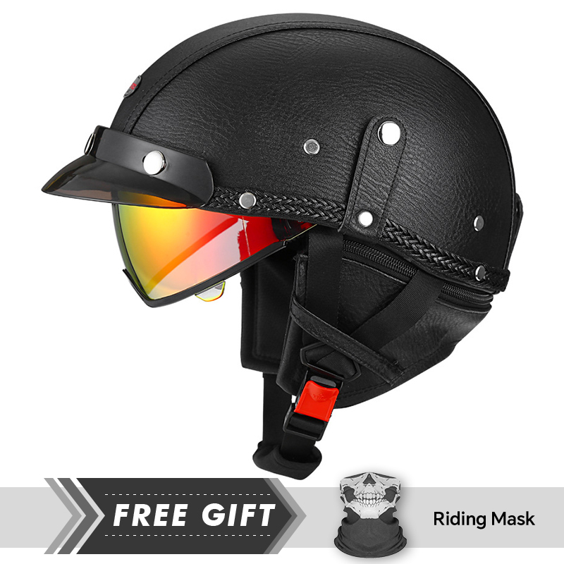 DOT Approved Men Women Half Fa - Motorcycle Gear In Store recension och pris