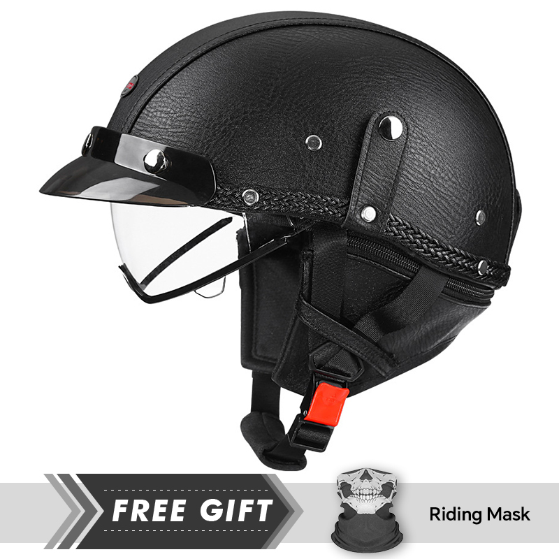 DOT Approved Men Women Half Fa - Motorcycle Gear In Store recension och pris