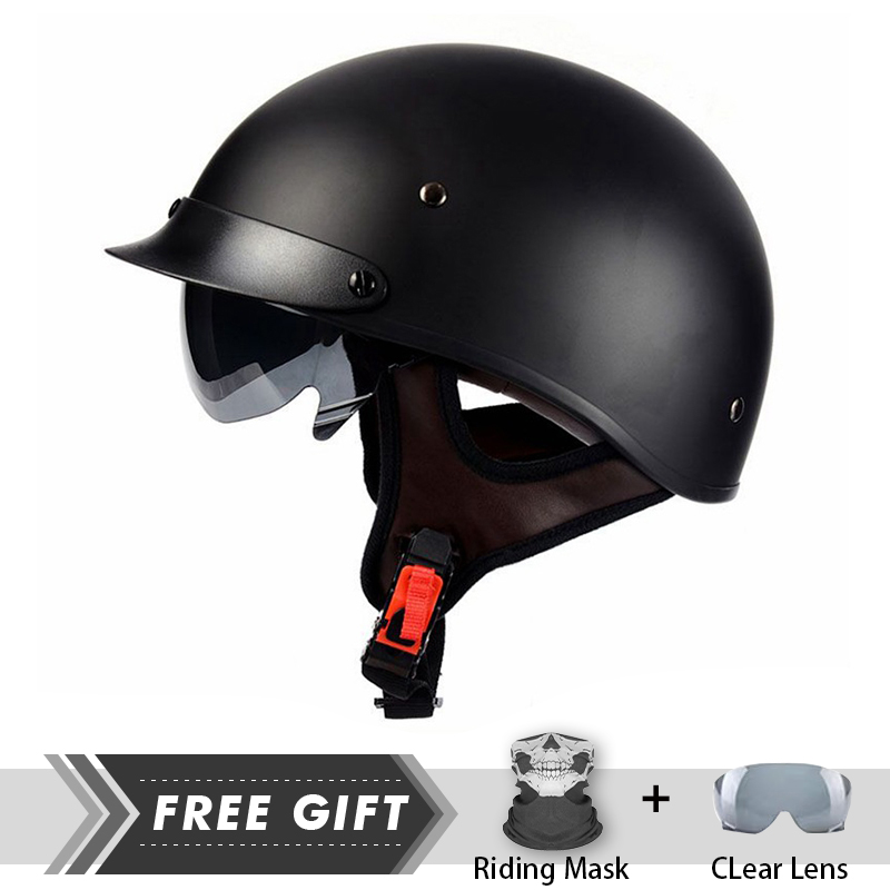 Men Women Half Face Helmet ABS - Motorcycle Gear In Store recension och pris