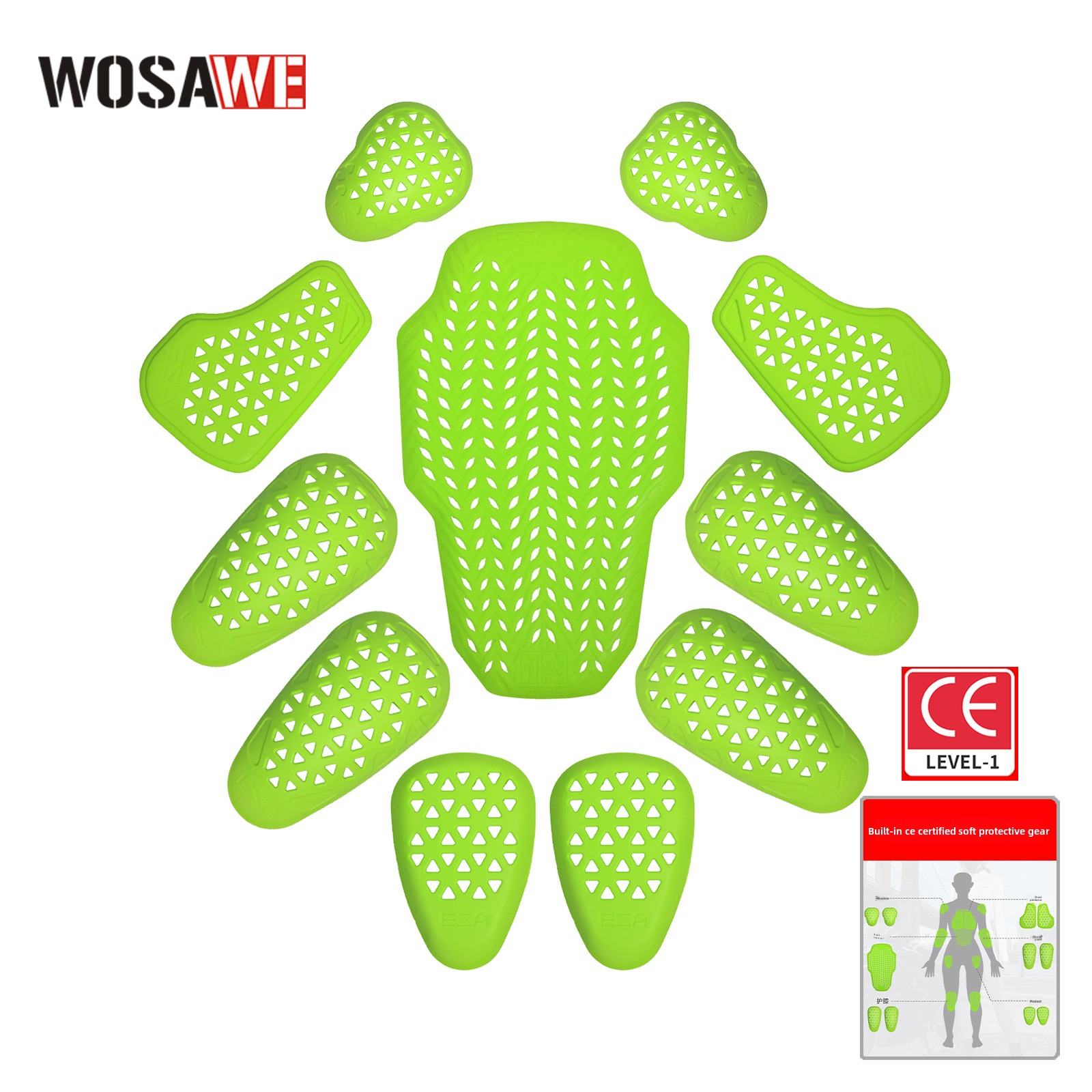 WOSAWE Motorcycle Armor Insert - Motorcycle Gear Levels recension och pris